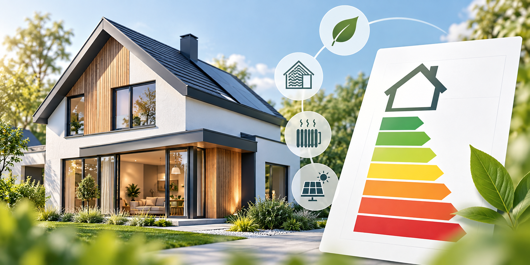Moderne woning met vernieuwd energielabel en duurzame energievoorzieningen